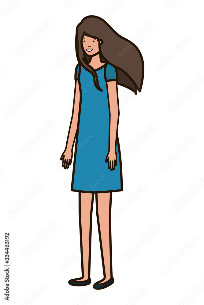 young woman avatar character young woman avatar character