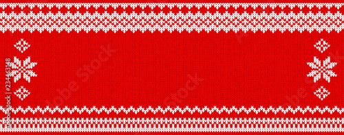 red and white knitted background