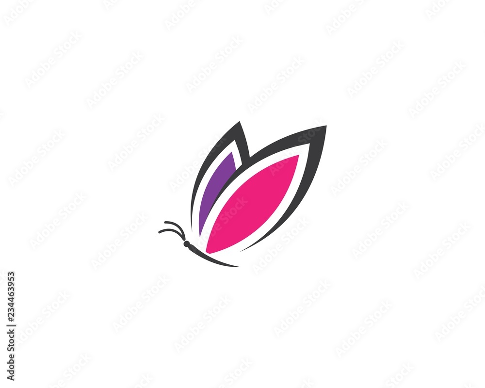 Beauty Butterfly Logo Template Vector icon Beauty Butterfly Logo Template Vector icon