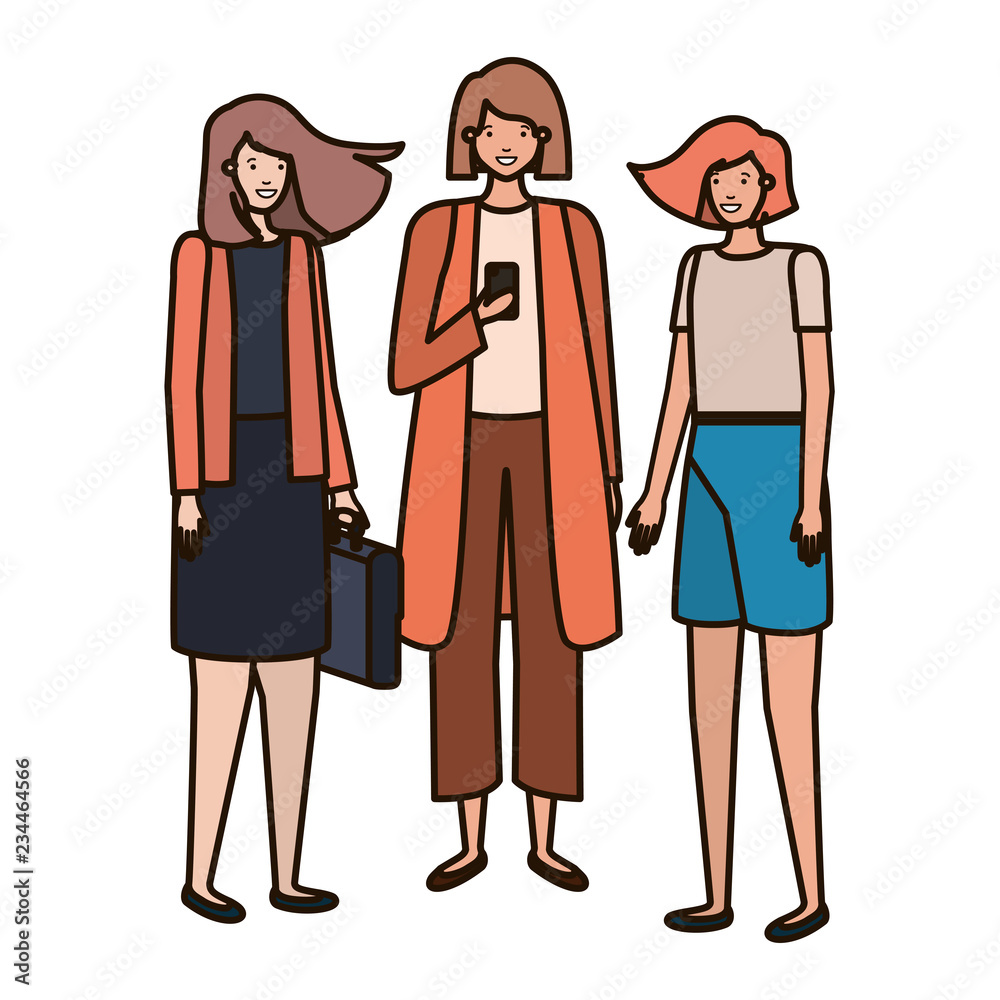 young women avatar character young women avatar character