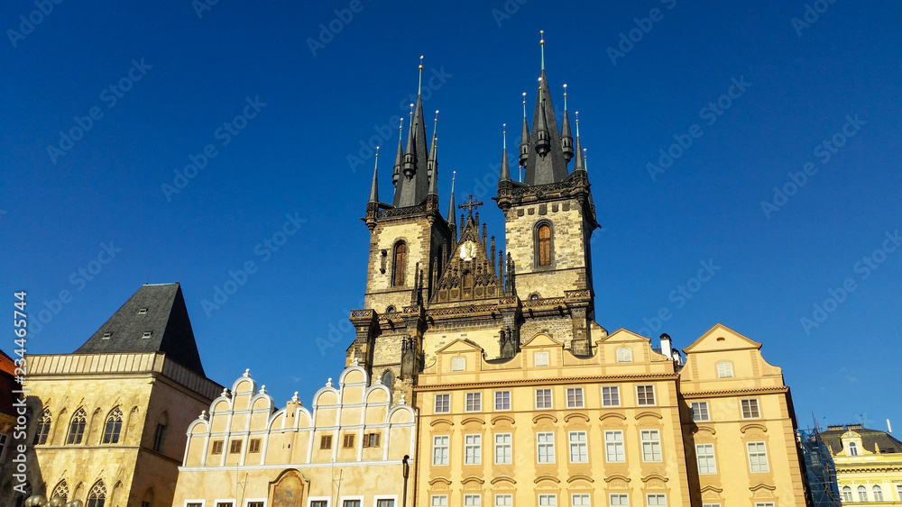 Fototapeta premium Church of Our Lady before Tyn in old town square, center of the city