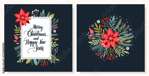 Christmas greeting card collection with seasonal design and hand lettering