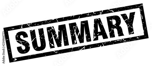 square grunge black summary stamp