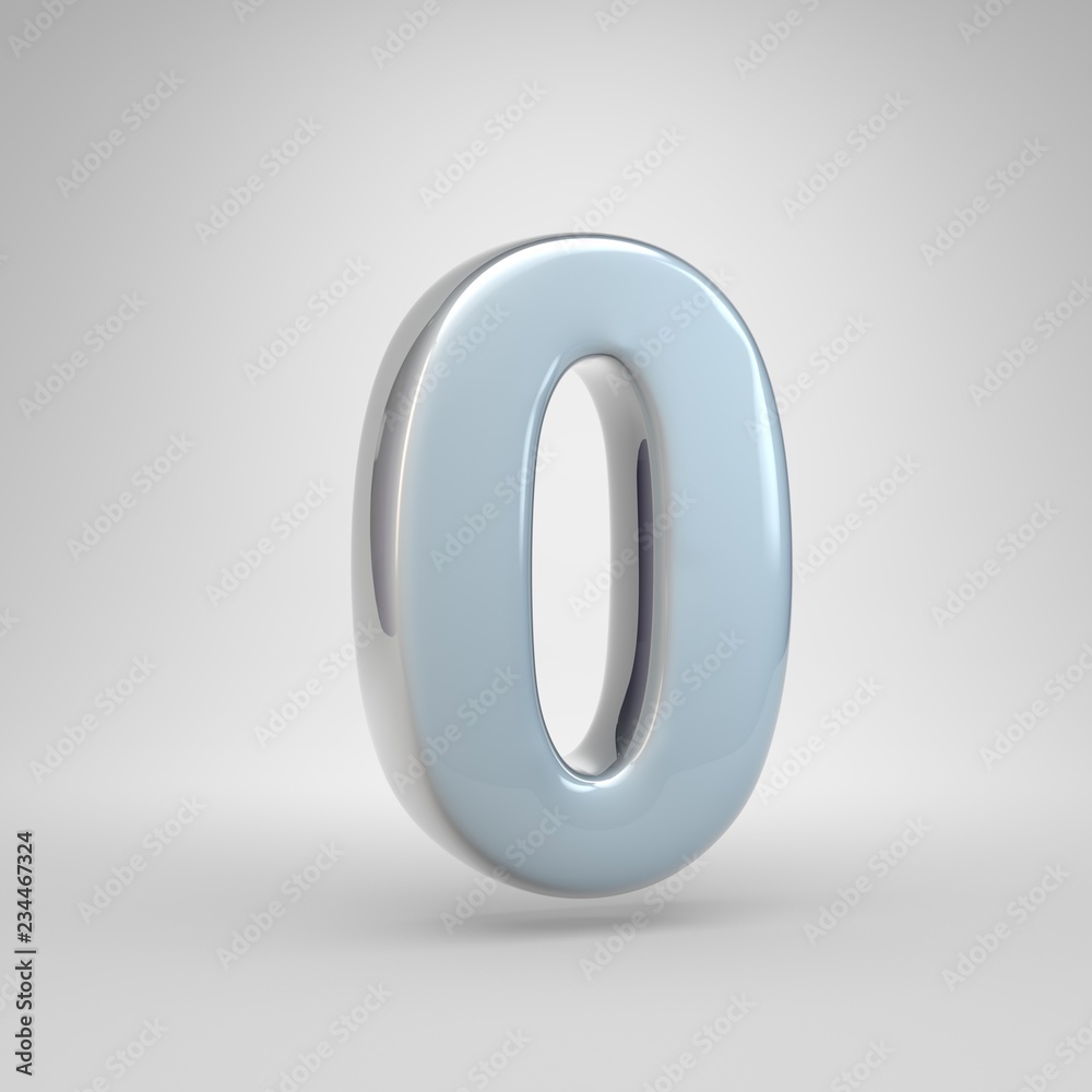 Silver car paint number 0 isolated on white background Silver car paint number 0 isolated on white background