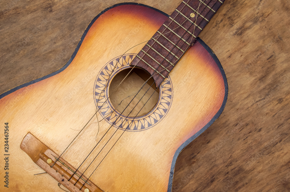 Broken guitar strings, guitar repair Stock Photo | Adobe Stock