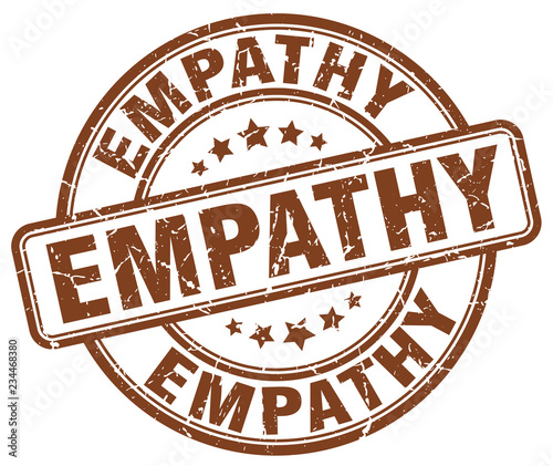 empathy brown grunge stamp