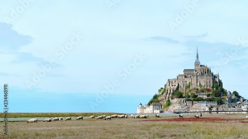 Wallpaper Mural Mont-Saint-Michel in west of France, the border between Brittany and Normandy. The France most visited places. October 2018. Torontodigital.ca
