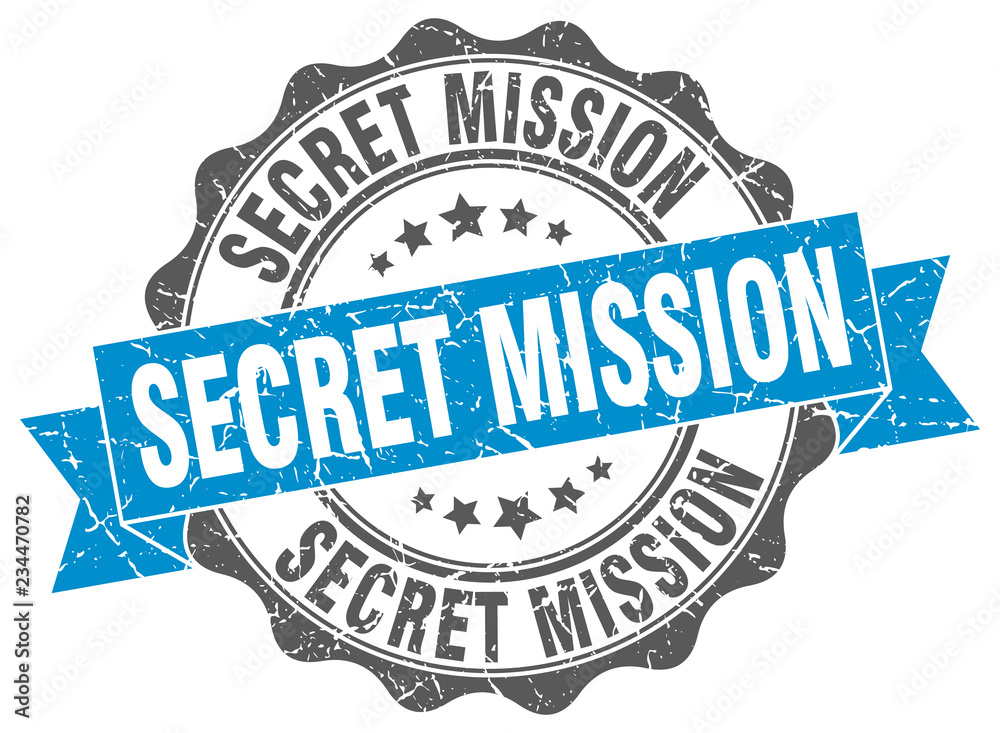 Fototapeta premium secret mission stamp. sign. seal