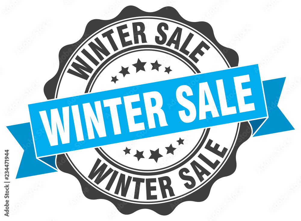 Fototapeta premium winter sale stamp. sign. seal