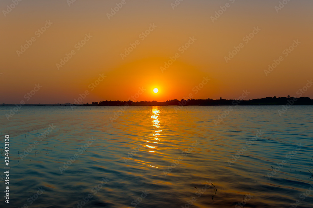 Lake, Sea, Sunset, Sunrise - Dawn, Sky