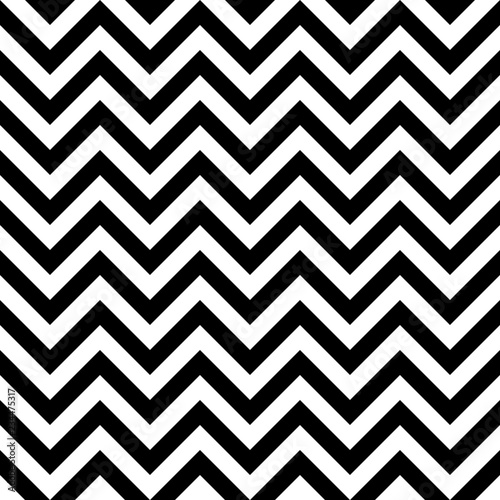 Retro Seamless Pattern Chevron Black/White Big