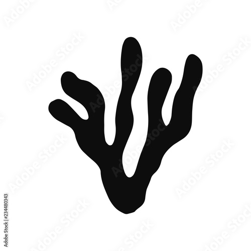 algae kelp silhouette vector. underwater weed plant