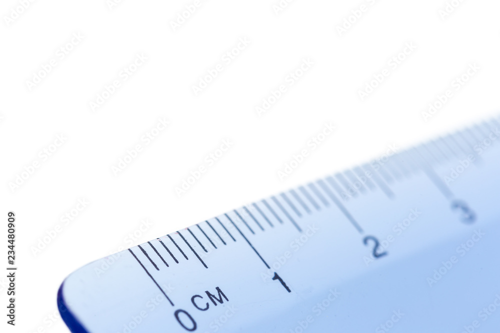 selective focus a part of the plastic blue transparent precision measurement tool selective focus a part of the plastic blue transparent precision measurement tool