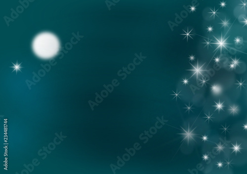 ciel de nuit étoilé avec la lune