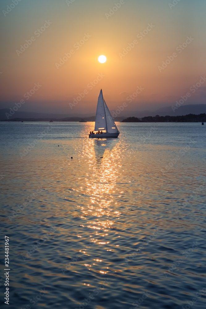 Sailing in the sunset