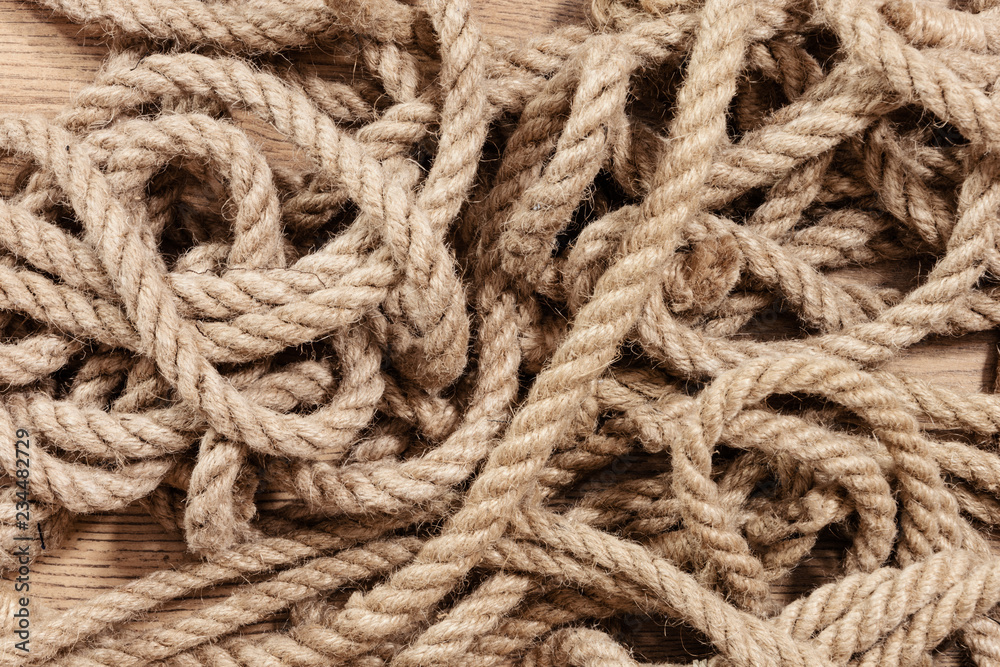 pattern background of brown jute rope