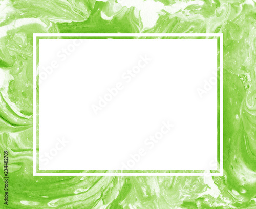 Hand painted marble frame.