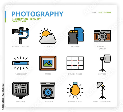 Photography icon set