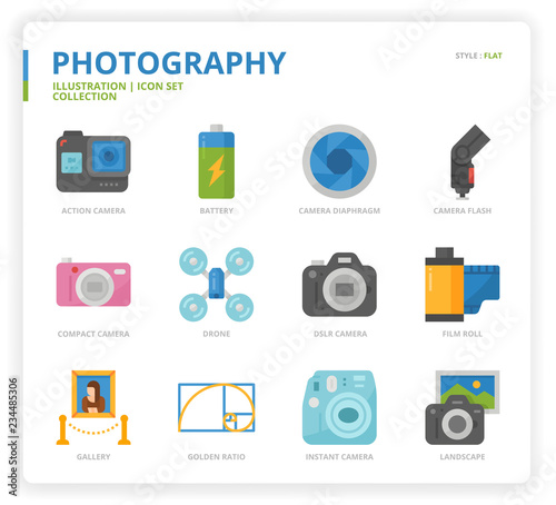 Photography icon set