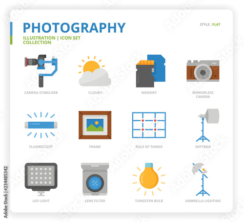 Photography icon set
