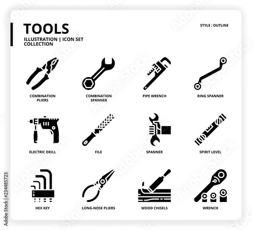 Tool icon set