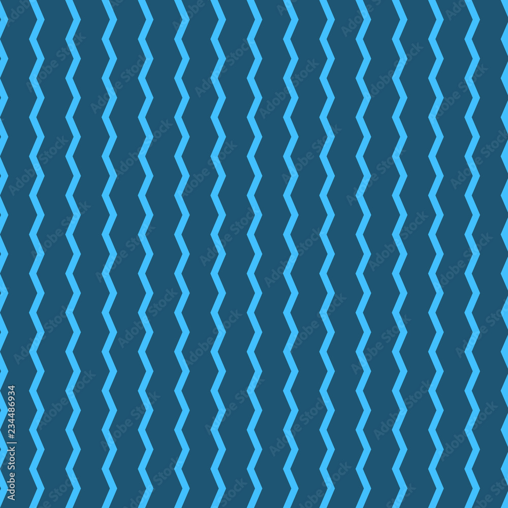 Blue Zig Zag Lines. Simple Geometric Mot Graphic by vectorbum
