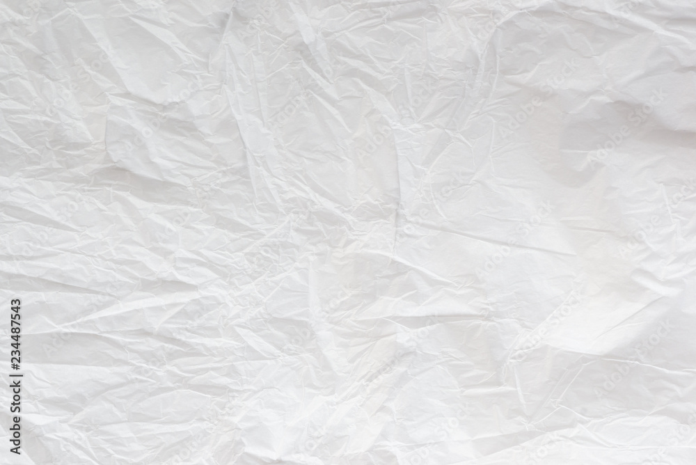 white crumpled paper texture background