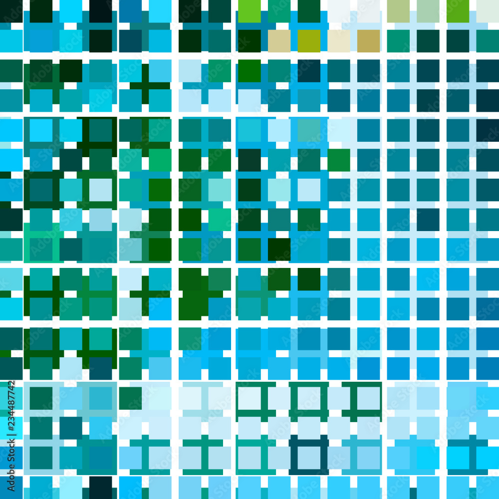 Fototapeta premium Chaos colored mosaic on glass