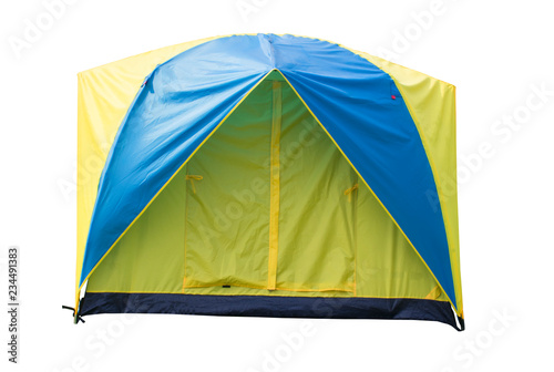 Dome tent for family on isolate background.