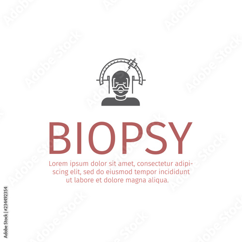 Brain Biopsy flat icon. Vector sign for web graphic.