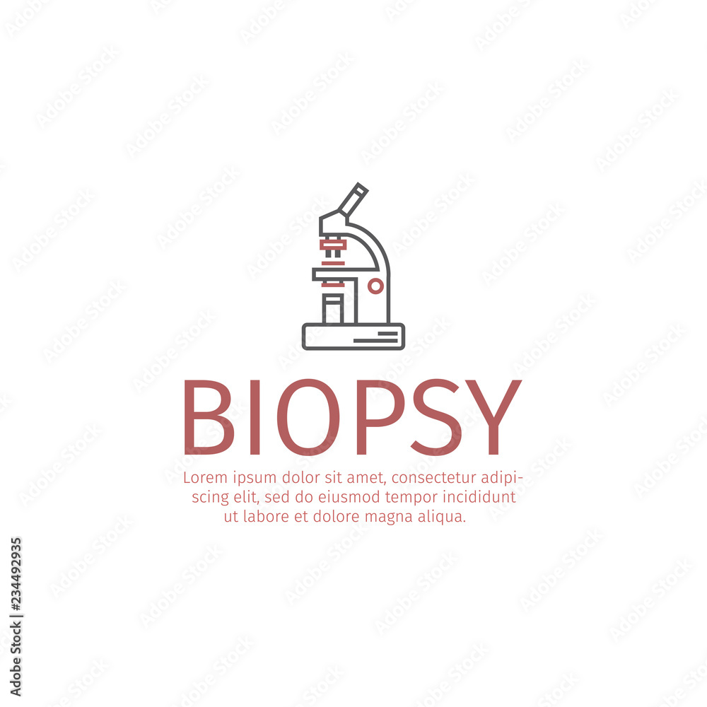Fototapeta premium Biopsy flat icon. Vector sign for web graphic.