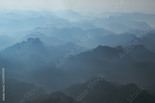 beautiful picturesque mountains from the height of a bird s eye
