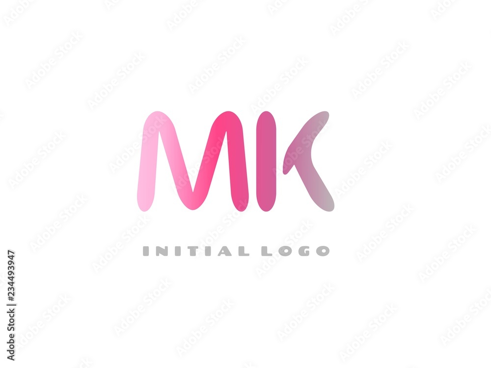 MK Initial Logo for your startup venture