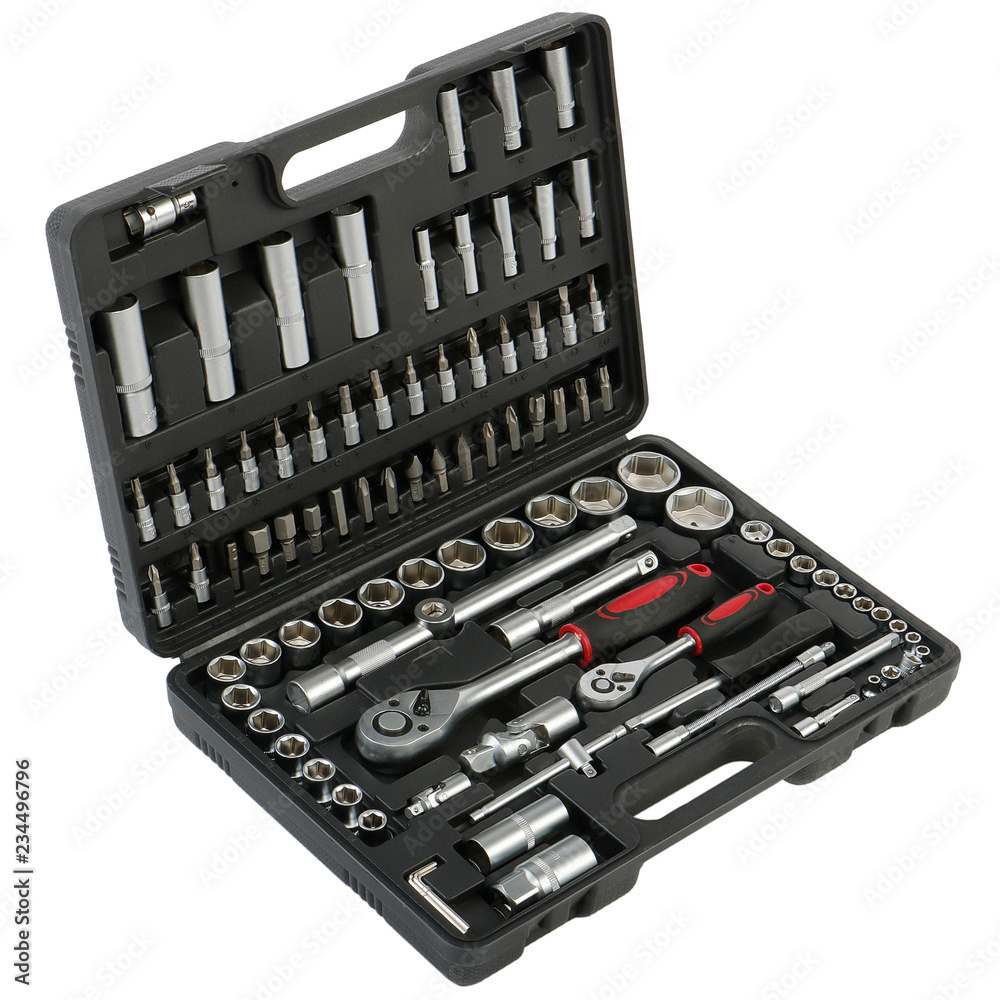 Premium toolbox isolated on white background Premium toolbox isolated on white background