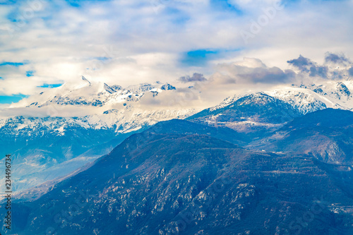 Alpes Mountains Aerial View, Piamonte, Italy