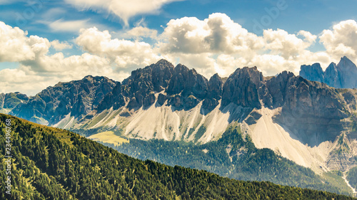 Beautiful view onto the Dolomites from the Plose near Brixen (Bressanone), North Italy