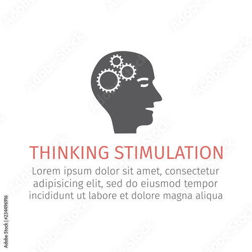 Thinking stimulation icon. Vector sign for web graphic.