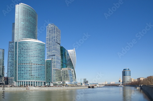 Moscow, Russia - April 9, 2018: Moscow international business center "Moscow-city"