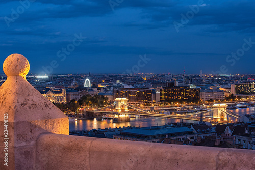 Night view on Chain Bridge ...
