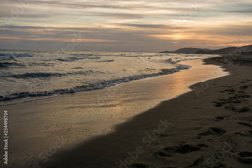 Castiglione della Pescaia Tuscany, Italy - sunset on the beach