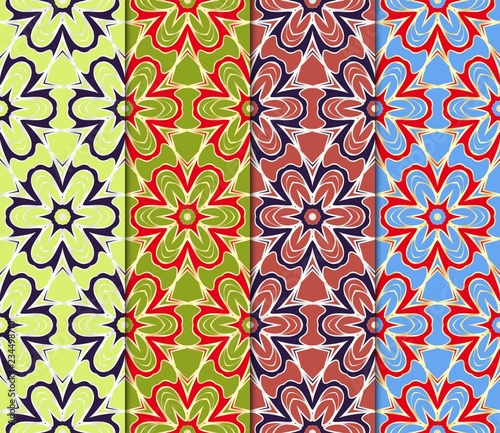 Set of Beautiful geometric ornament. seamless art-deco pattern. vector illustration. for design, wallpaper, invitation.