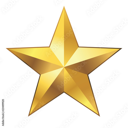 Gold star vector 