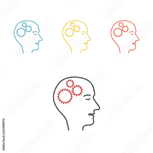 Thinking stimulation icon, Vector icon for web graphic.