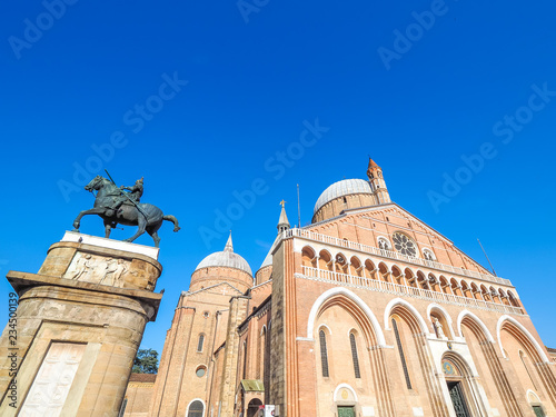 PADUA, ITALY: Facade of the Basilica of Saint Anthony, iconic landmark and sightseeing in Padua, Italy. It's one of the eight international shrines recognized by the Holy See photo