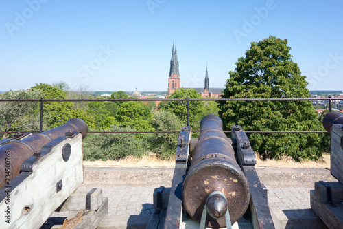 Dom zu Uppsala vom Schloss aus gesehen  photo