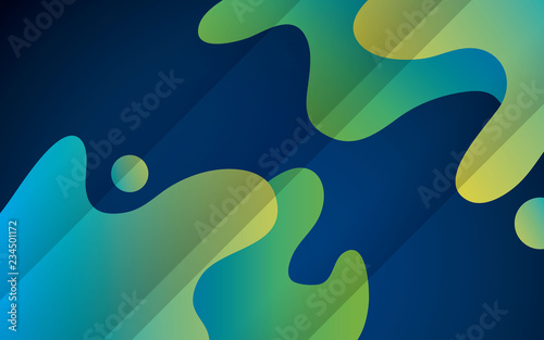 Green fluid abstract background vector