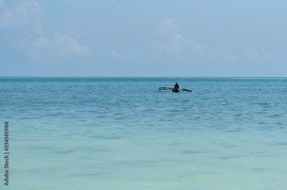 Obraz premium A lone fisherman