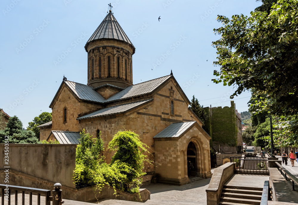 Georgia, Tbilisi - July, 3, 2018. One of the famous memorials in the old city - Sioni Church in honour of Virgin Assumption or just Sioni.