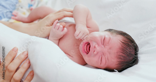 New born baby crying