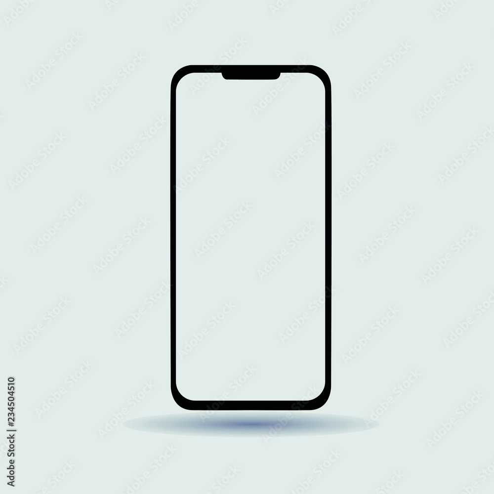 Isolated smartphone, transparent background, new popular device, vector illustration Isolated smartphone, transparent background, new popular device, vector illustration